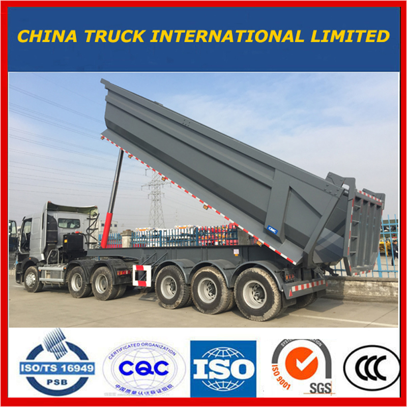 Полуремарке Cimc Tri Axles 25m3--37m3 Страничен самосвал Полуремарке / Самосвал