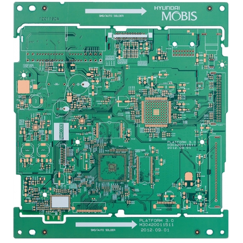 4 слойна високочестотна HDI хибридна PCB Vias, пълна със смола
