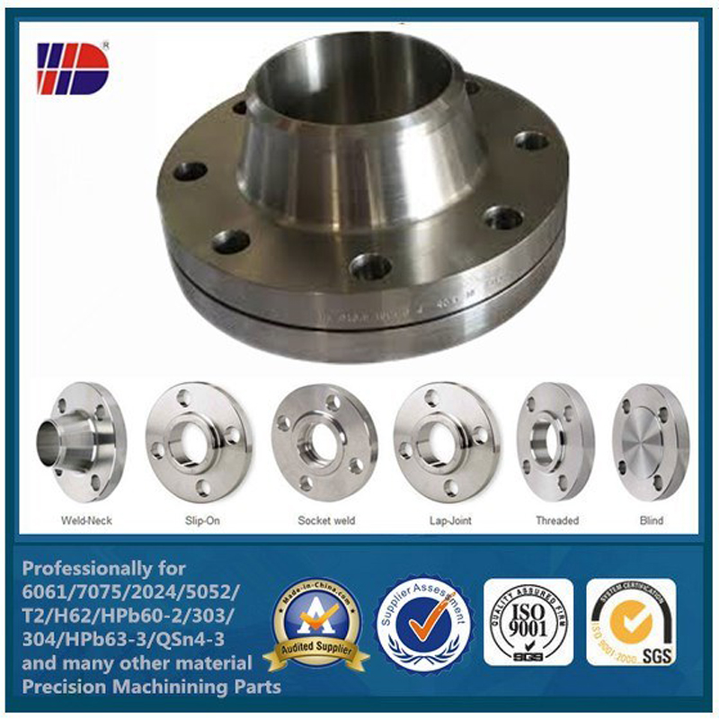 Фланец с неръждаема стомана с CNC стругови фрезови части