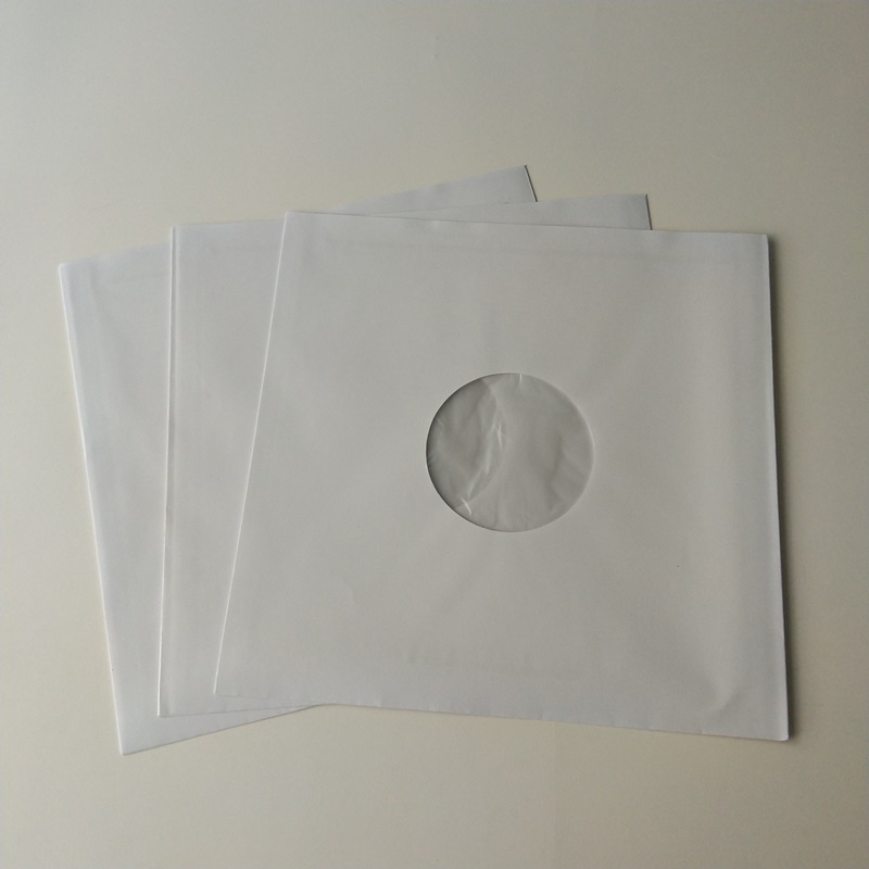 33RPM Запис на бяла книга Вътрешни ръкави полирани с отвор за 12 винил запис