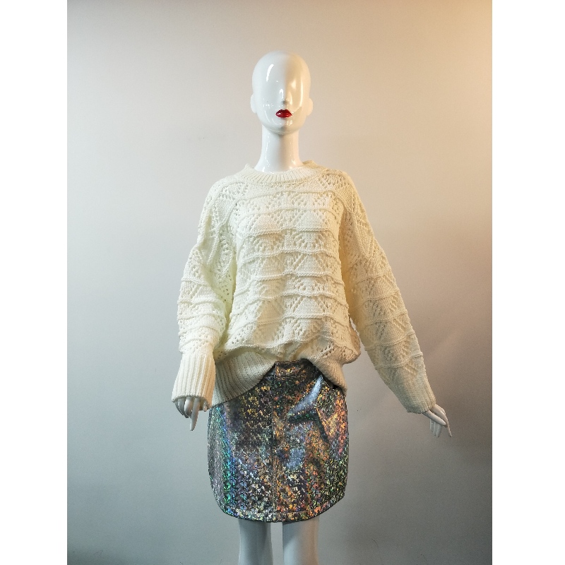 ДАМСКИ БЯЛ КРОШЕТ JUMPER RLWS0021F