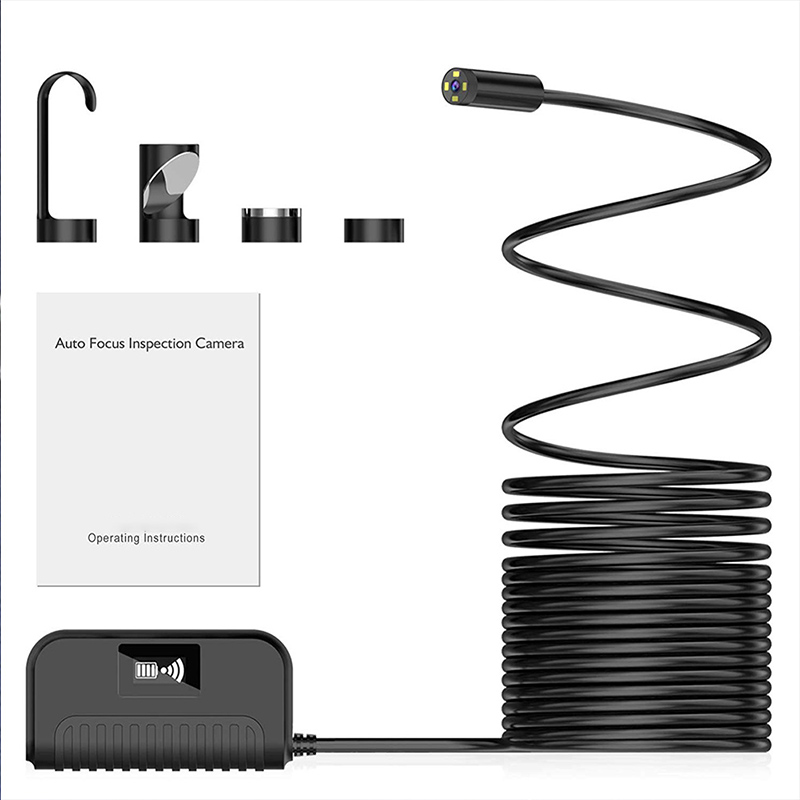 Автоматично фокусно безжичен ендоскоп 5.0 мегапиксела HD WiFi Borescope водоустойчива инспекция змия камера за Android, iOS и Windows, iPhone, Samsung, таблет, Mac 3.28ft