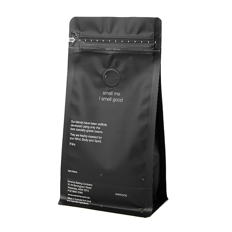 Zip Lock 100g опаковъчна чаша за кафе, чанта и кафе торба 1кг с обезгазяващ клапан и персонализирана отпечатана чанта за кафе с клапан