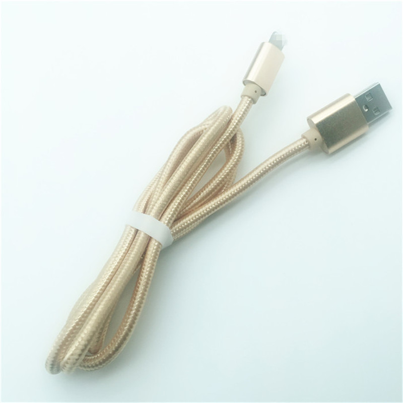 KPS-1005CB 8PIN Горещ продава 1M найлонов плетен 2.4A бързо зареждащ usb кабел за данни