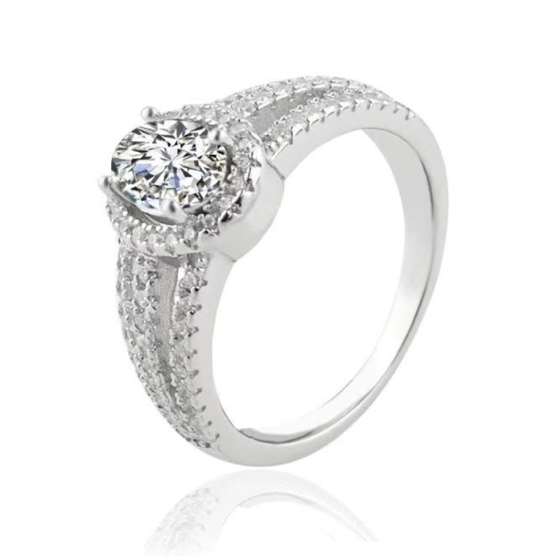 Годежни пръстени Бяло злато кубични циркониеви пръстени moissanite пръстени обещават пръстени за жени