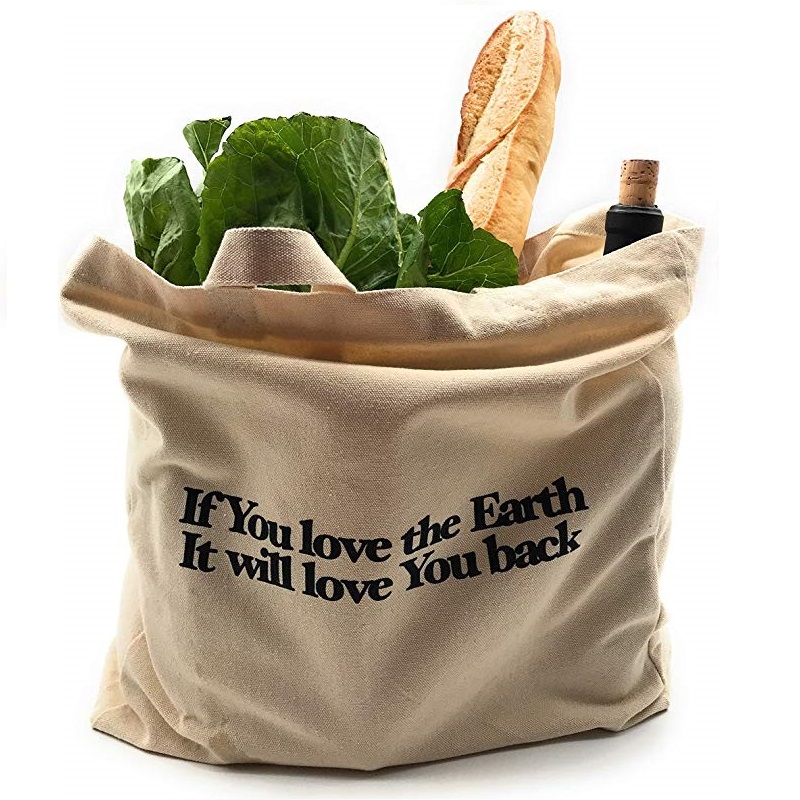 SG64 Heavy Duty Organic Videal Production Production Bag Cotton Canvas Tot Bags със специално отпечатано лого