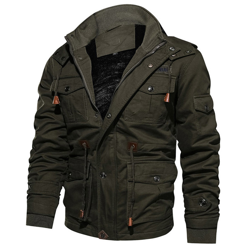 Fleece Jacket Уиндбрейкър Тактическо пилотско бомбоубежище Устойчиво сваляне на шапка небрежно