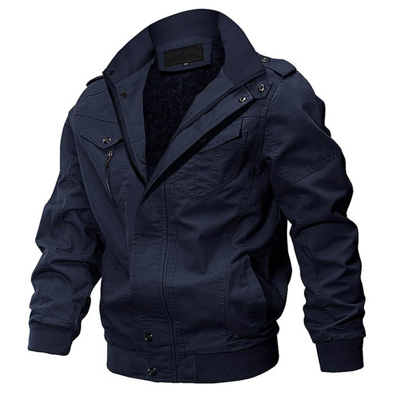 Дебели пилоти мъже Потребителски Plus Size Bomber Fleece Winter Coat топъл