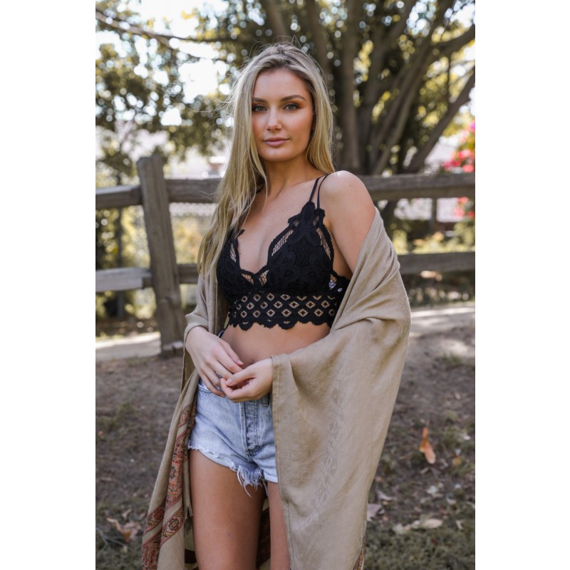 YL-548 Leto Intimaes Crochet Lace Longline Bralette Най-популярен в 2020