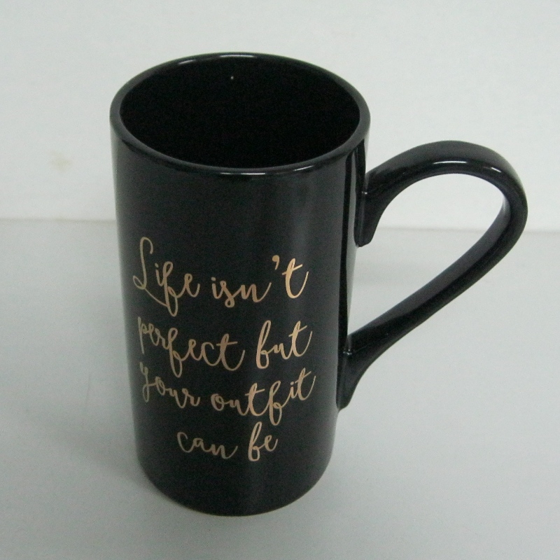 Лого Cutom Gold Metallic Gold Decal Promotional Ceramic Mug Coffe Mug