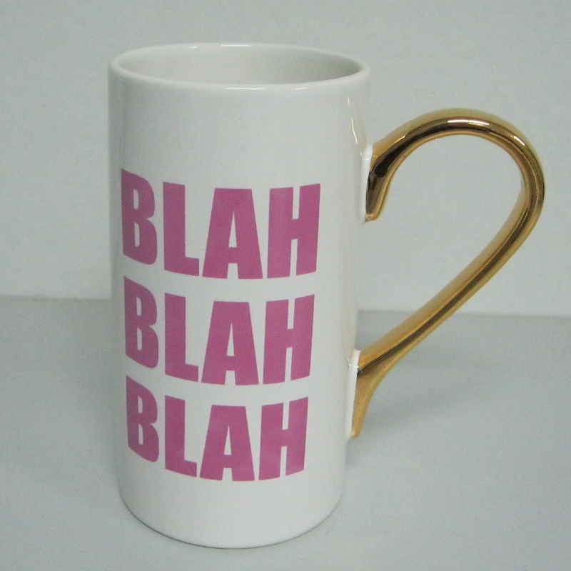 Лого Cutom Gold Metallic Gold Decal Promotional Ceramic Mug Coffe Mug