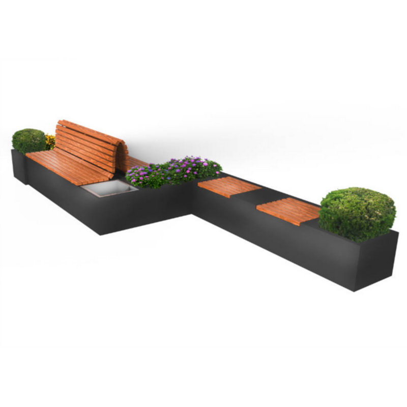 Fasion Design Интелигентни функции Професионален производител Solar Outdoor Smart Bench
