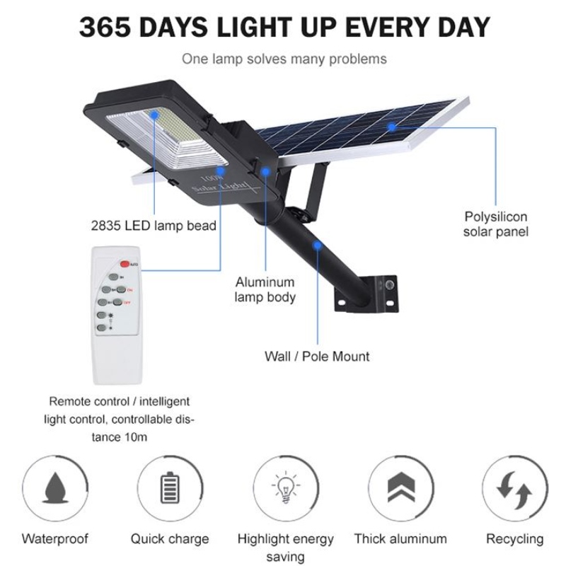 SMD 60w 100w 150w 200w. Solar Led Street Lamp