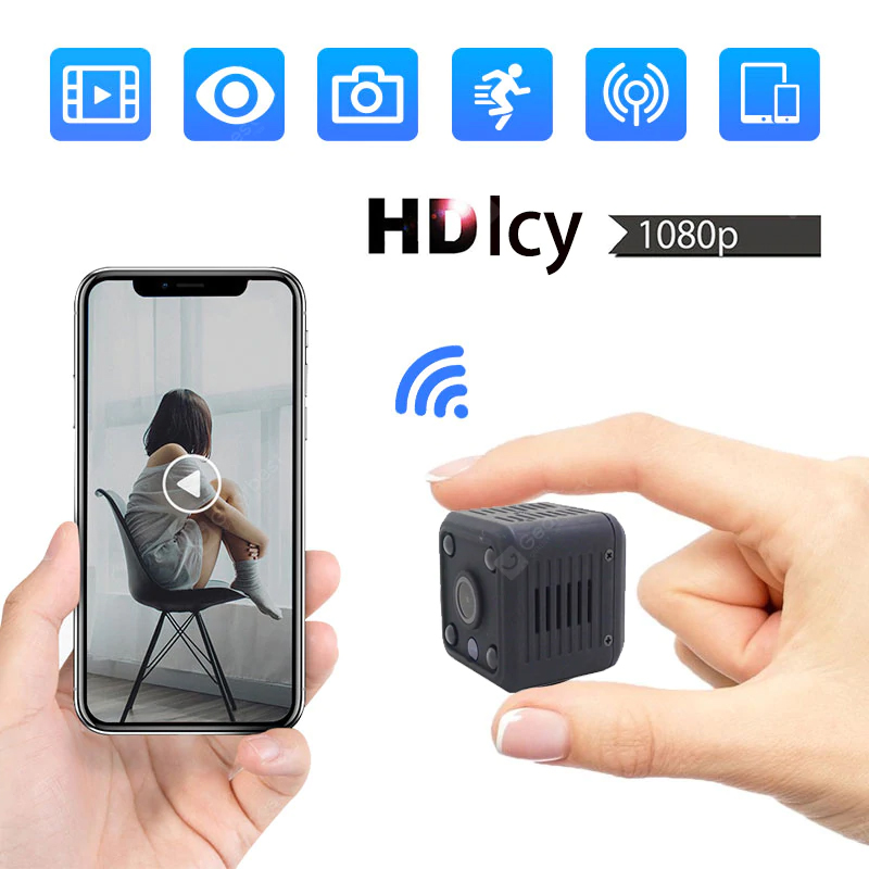 Icy 1080P HD Mini wifi камера Ip камера wifi Микрокамера за сигурност Безжичен монитор Камера за наблюдение 1080p CCTV Night Vision - 1080P HD камера