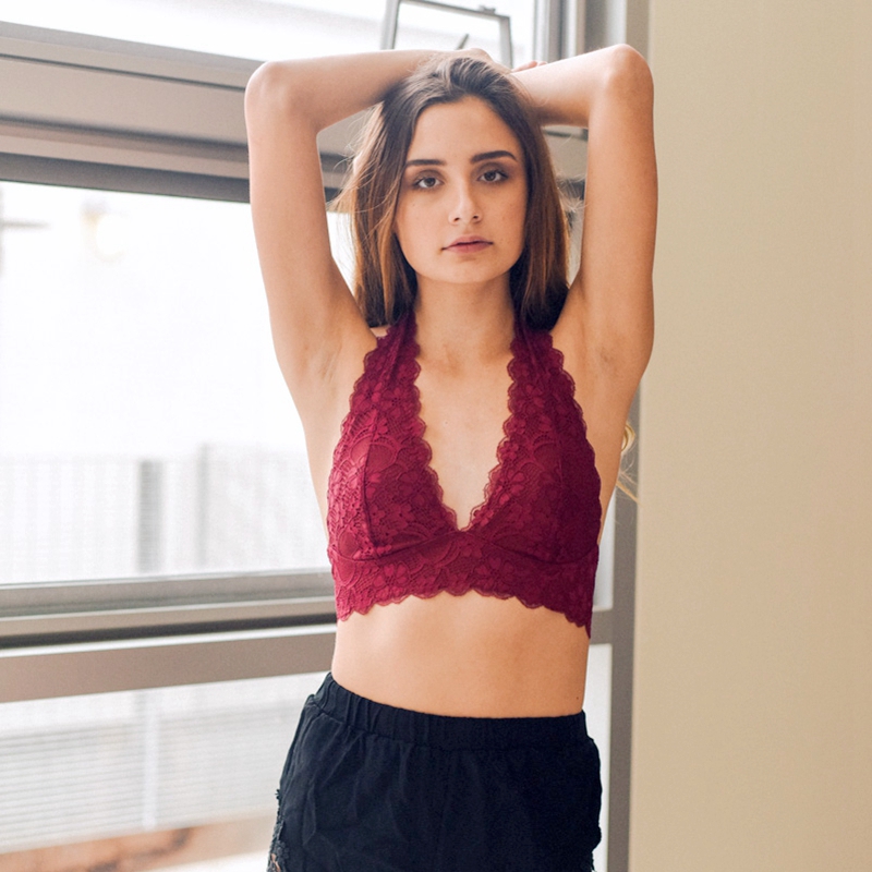 YL-5234 Leto Представлява дантела Halter Top Bralette на едро - Дизайн на склад Бърза доставка