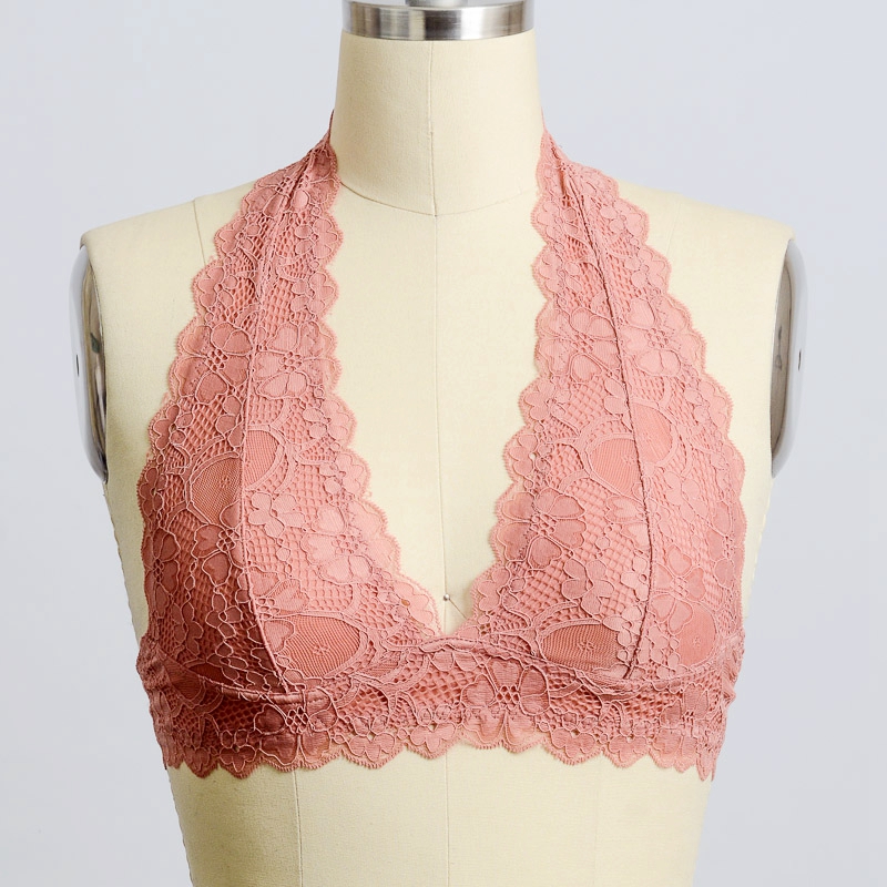 YL-5234 Leto Представлява дантела Halter Top Bralette на едро - Дизайн на склад Бърза доставка