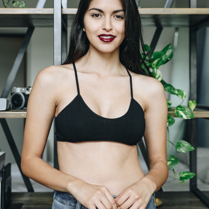 YL-5304 Leto Представлява безшевна Slash Racer Back Bralette -Сток дизайн