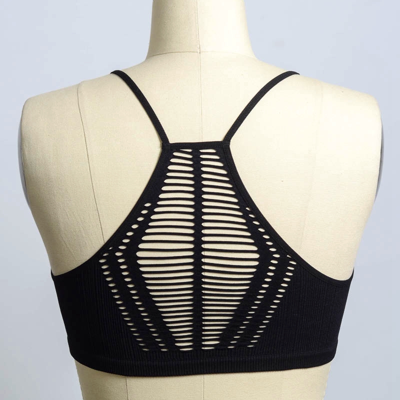 YL-5304 Leto Представлява безшевна Slash Racer Back Bralette -Сток дизайн