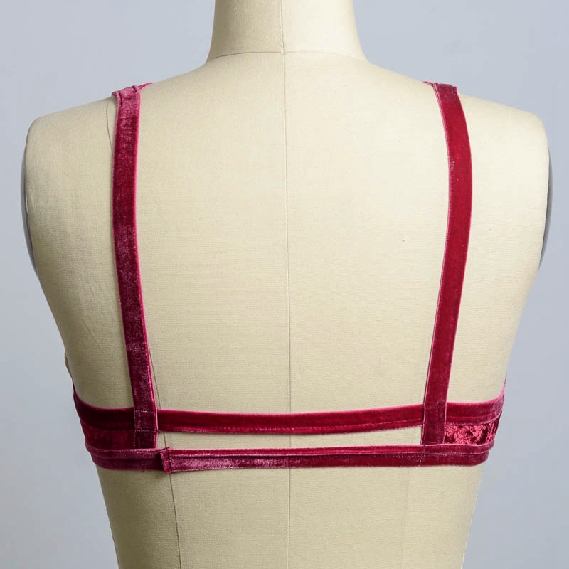 YL-5316 Leto Представя смачкана кадифена лента Bralette - дизайн на сток