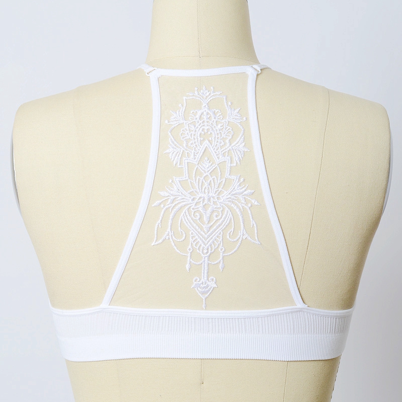 YL-5330 Leto Intimates Tattoo Mesh Raceback Bralette Wholesale--Stock Design