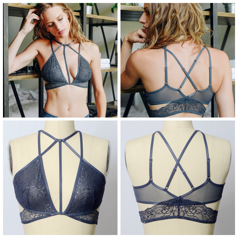 YL-5380 Leto Intimates Strappy Lace Bralette Wholesale--Stock Design