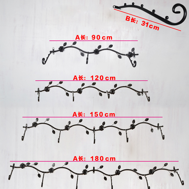 TMJ PP-561 Индивидуално монтирано на стена Rack Steel Clothes Hanging Rack for Garments Showroom Display